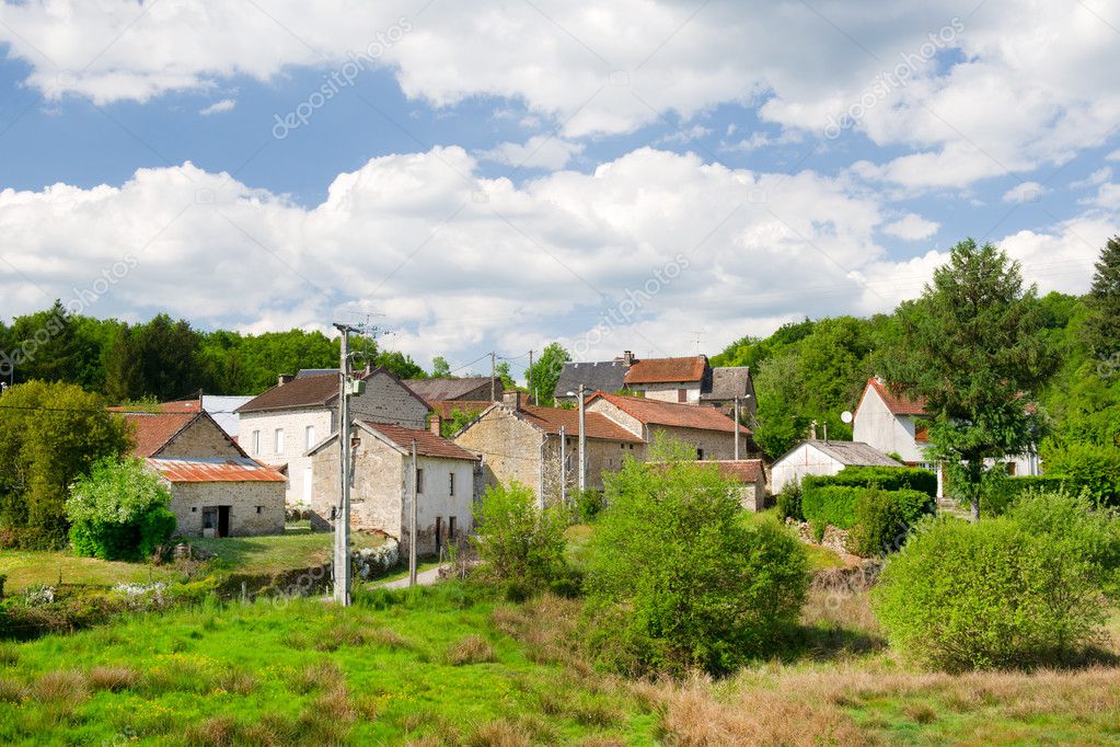 Small typical hamlet in France