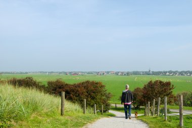 Walking in Dutch nature clipart
