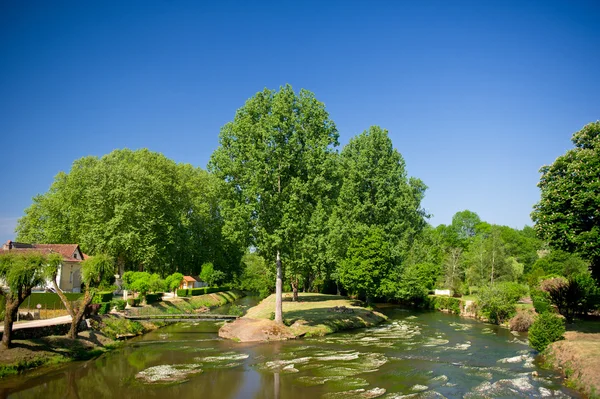 French river Vézère in Tourtoirac — Stok fotoğraf