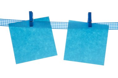 Blue memo sheets clipart