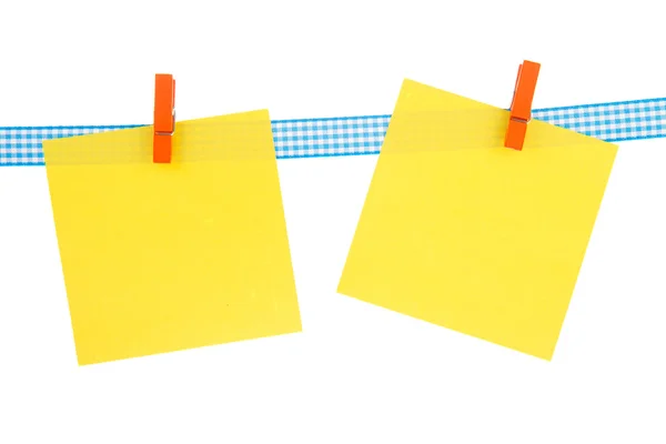 Yellow memo papers — Stock Photo, Image