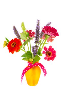 Colorful bouquet garden flowers clipart