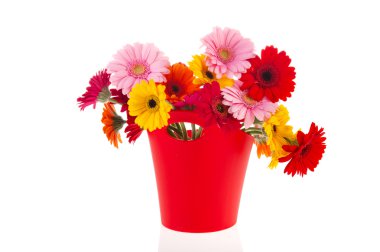 Modern vase flowers clipart