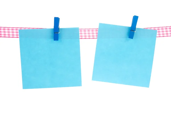 Blue memo papers — Stock Photo, Image
