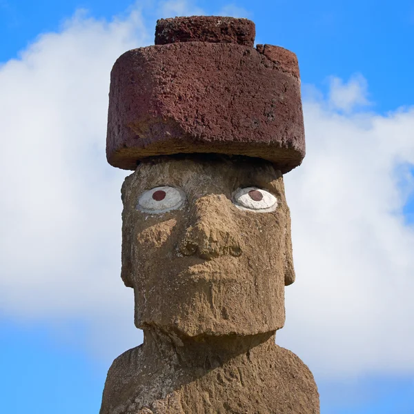 Jediné moai na Velikonočním ostrově — Stock fotografie