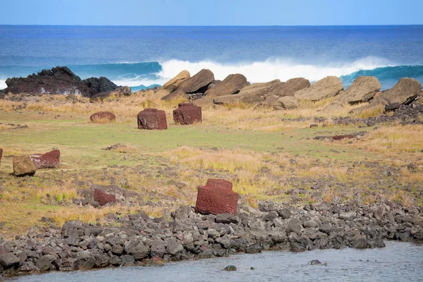 Krajobraz Wyspa Wielkanocna — Zdjęcie stockowe