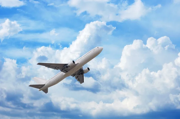 Cloudsape and airplane — Stock Photo, Image