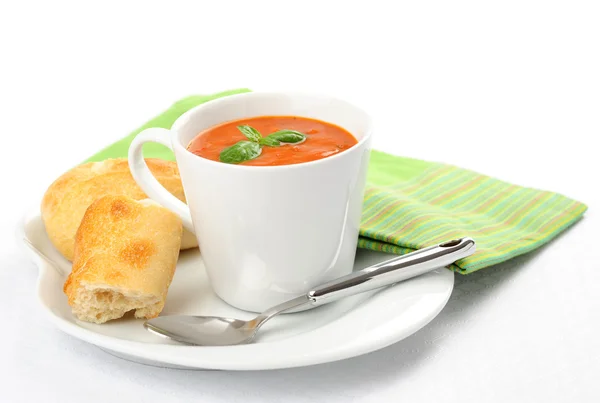 Copa de sopa de tomate — Foto de Stock