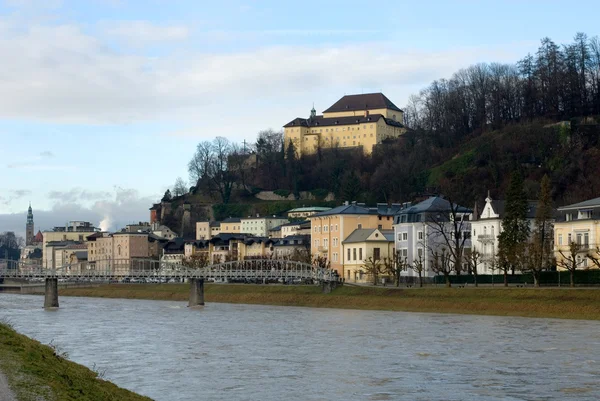 Rio Salzach, Salzburgo, Áustria — Fotografia de Stock