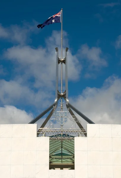 Flaggenmast des Parlaments — Stockfoto