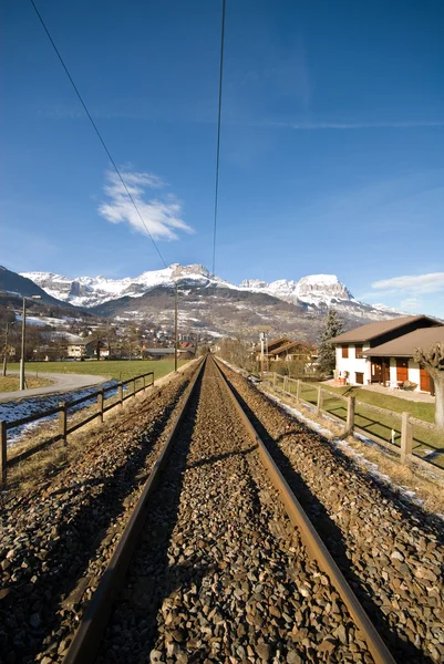 Альпійських залізничний — стокове фото