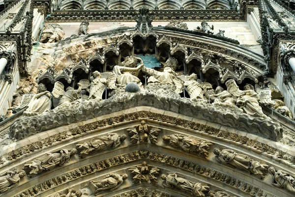 Utsmykket dekorasjon, Reims katedral, Frankrike – stockfoto