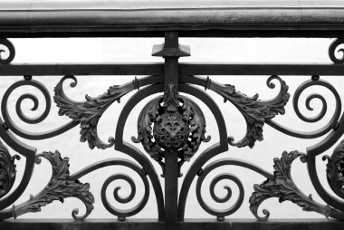 Bridge Railing Design, Paris, France clipart