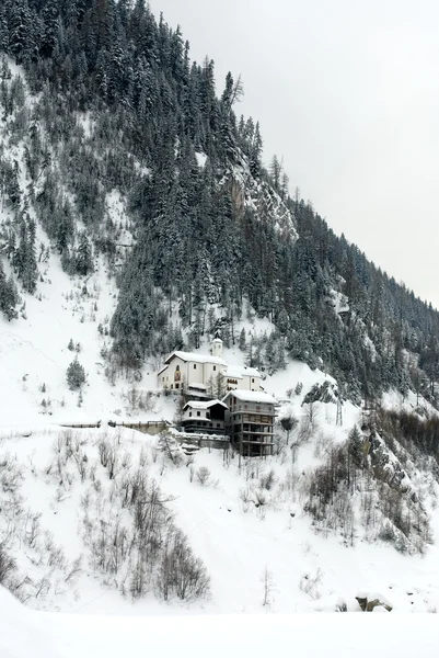 Zimowa alpejskich scena, Włochy — Zdjęcie stockowe