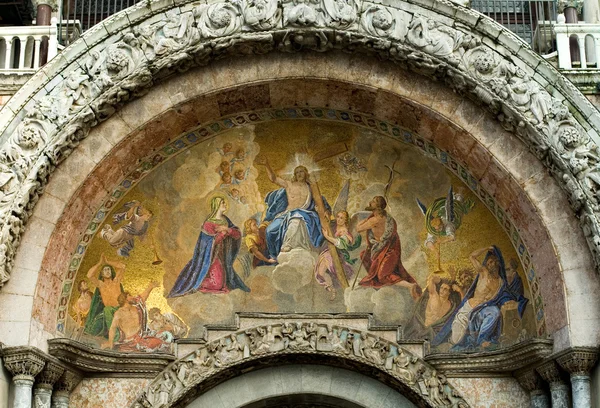 Цветная мозаика, базилика Святого Марка, Венеция, Италия — стоковое фото