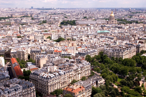 A view of Paris, captured from the Eiffel Tower, France
