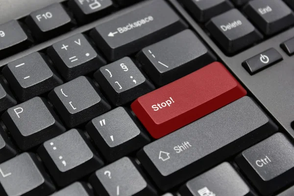 Red stop key — Stock Photo, Image
