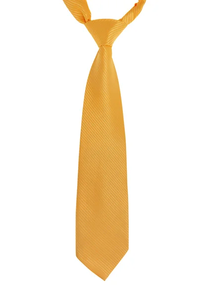Pomarańczowy krawat na białym tle na białym tle — Zdjęcie stockowe