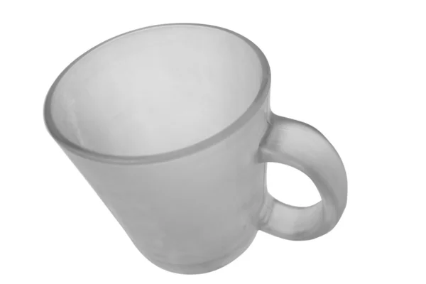 Glas Kaffeetasse Nahaufnahme perspektivisch — Stockfoto