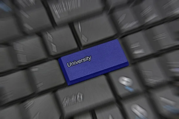 Conceito de educação com botão universitário — Fotografia de Stock