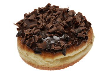 Chokolate doughnut covered in sprinkles clipart