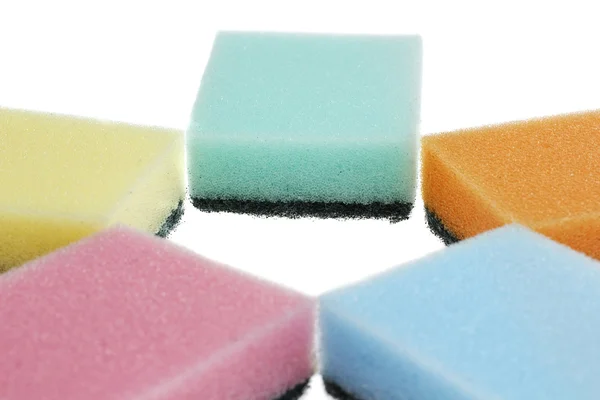 Composição de esponjas coloridas — Fotografia de Stock