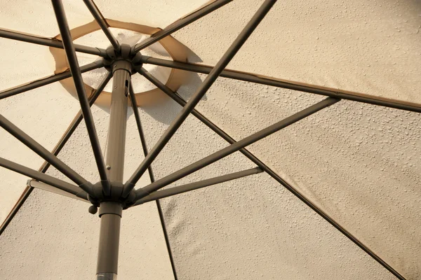 Sunshade covered by rain drops