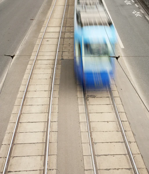 Tram in motion — Stock Photo, Image
