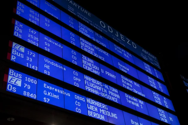 Departure information board — Stock Photo, Image