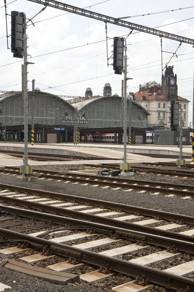 Dworzec główny w Pradze — Zdjęcie stockowe