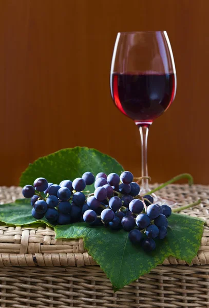 stock image Grape and red wine