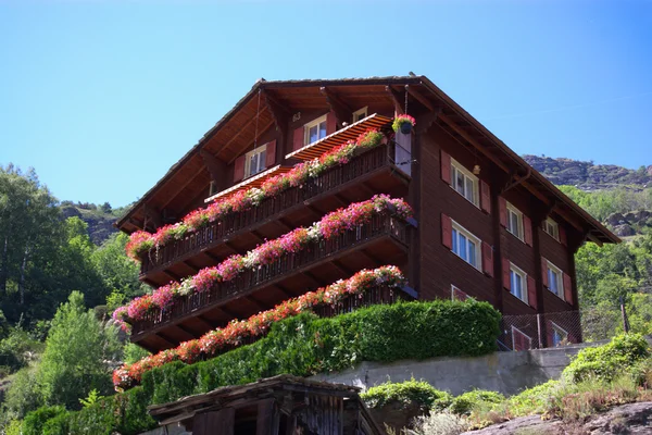 Stock image Swiss house balcony