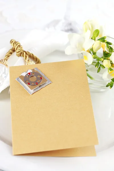 Cartão de convite ou menu para casamento — Fotografia de Stock
