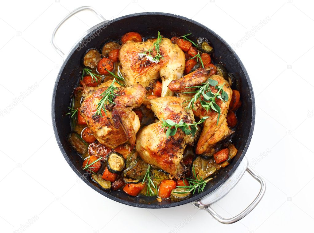 Roasted chicken with vegetable