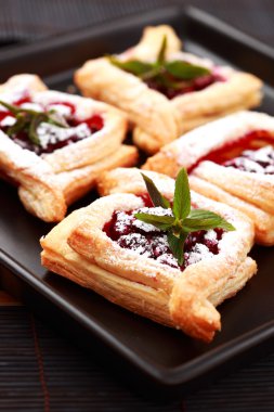 Cherry puff pastry clipart