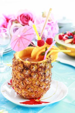 Pineapple drink clipart