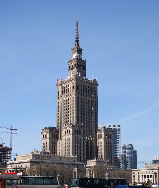 This is a view of Warsaw, the capital city of Poland.