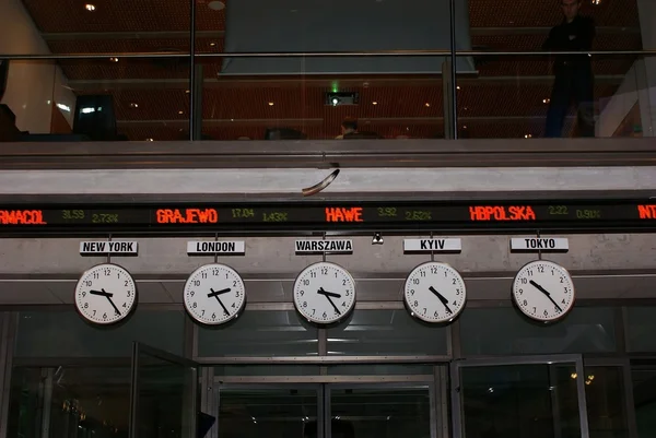 Timezone tőzsdei órák — Stock Fotó