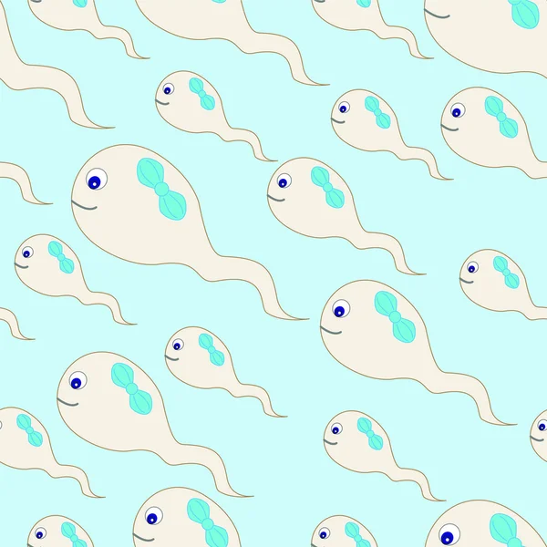 dikişsiz ve tekrarlanabilir bir çocuk sperm döşeme plan vektör