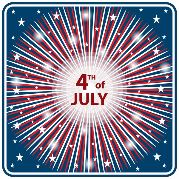 4 de julio día de la independencia Estallido — Archivo Imágenes Vectoriales