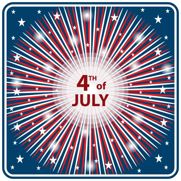 4 luglio giorno dell'indipendenza starburst Vettoriale Stock
