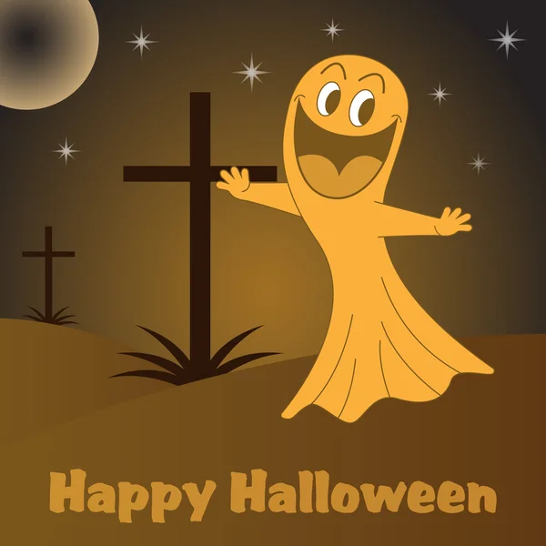 Halloween szellem rajzfilm Jogdíjmentes Stock Illusztrációk