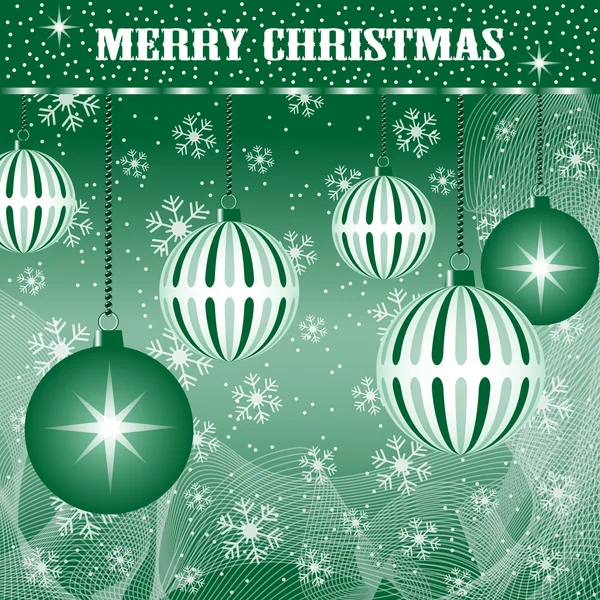 Bolas de Navidad decoración verde — Archivo Imágenes Vectoriales