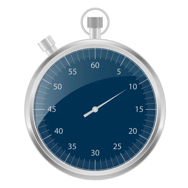 Χρονόμετρο ασημένιο και μπλε — Διανυσματικό Αρχείο