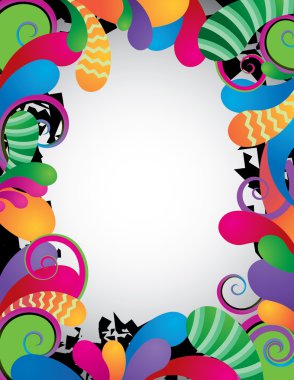 çok renkli tasarım unsurları güzel çerçeve