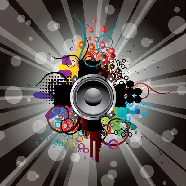 Abstract picture with musical themes. — Stock Vector
