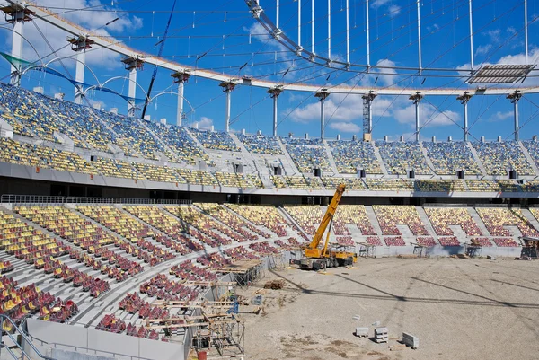 Строительство стадиона - строительная площадка Стоковое Изображение