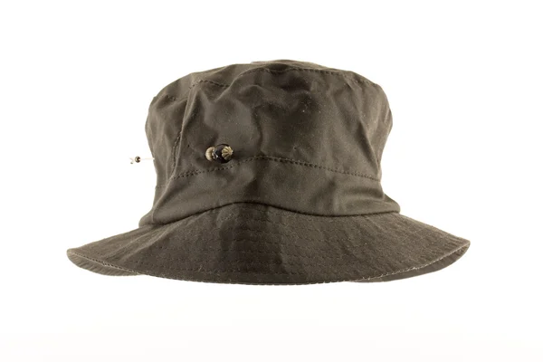 Dámy vosk klobouk a klobouk pin izolované na bílém — Stock fotografie