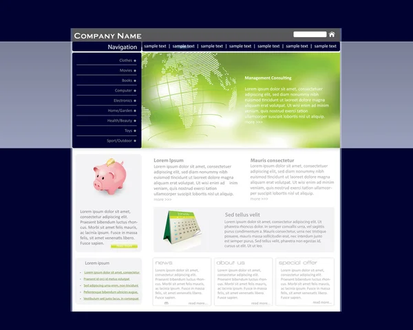 Conceptual Website template — Stock Vector