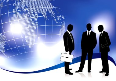 Global business meeting concept clipart